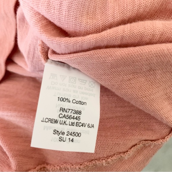 J.Crew Salmon Pink V-Neck Cotton T-Shirt - Picture 8 of 8